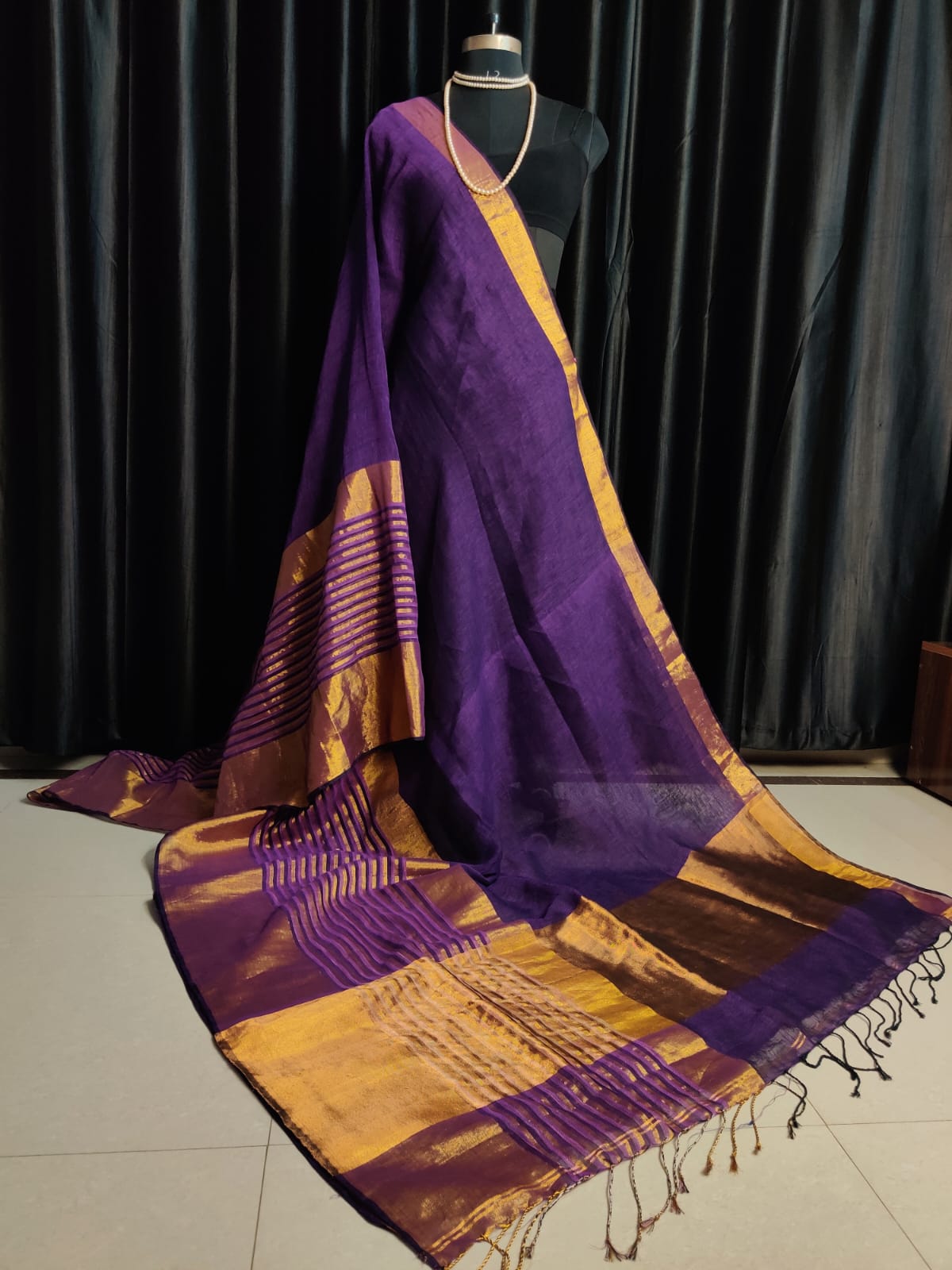 Pure linen by linen saree