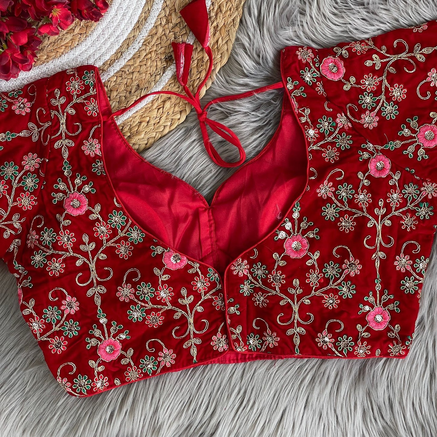 Heavy Pure Soft Velvet With Tricot Fuising ready made blouse