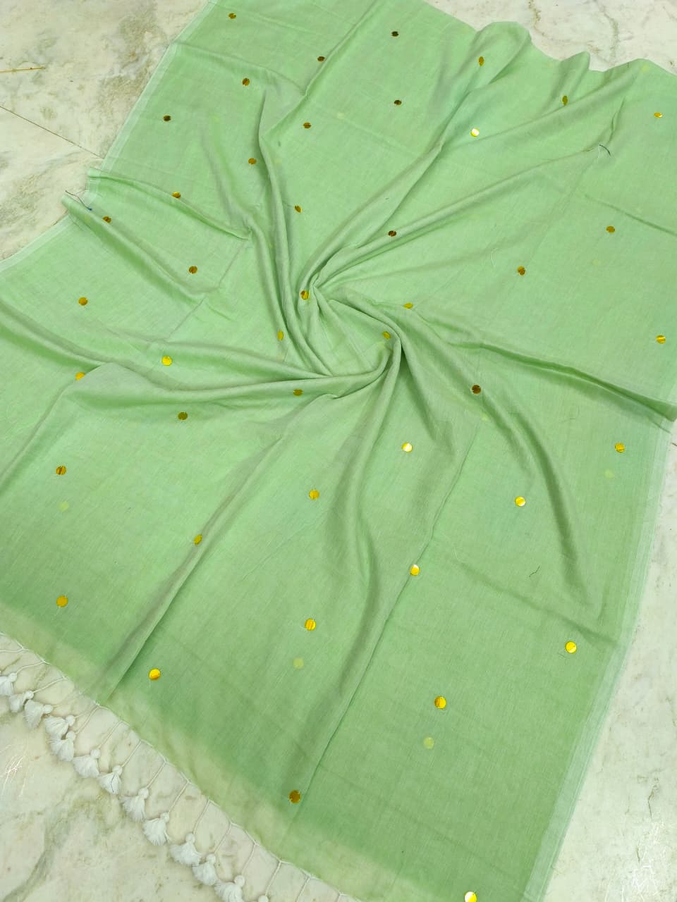 Pure mul cotton by cotton saree