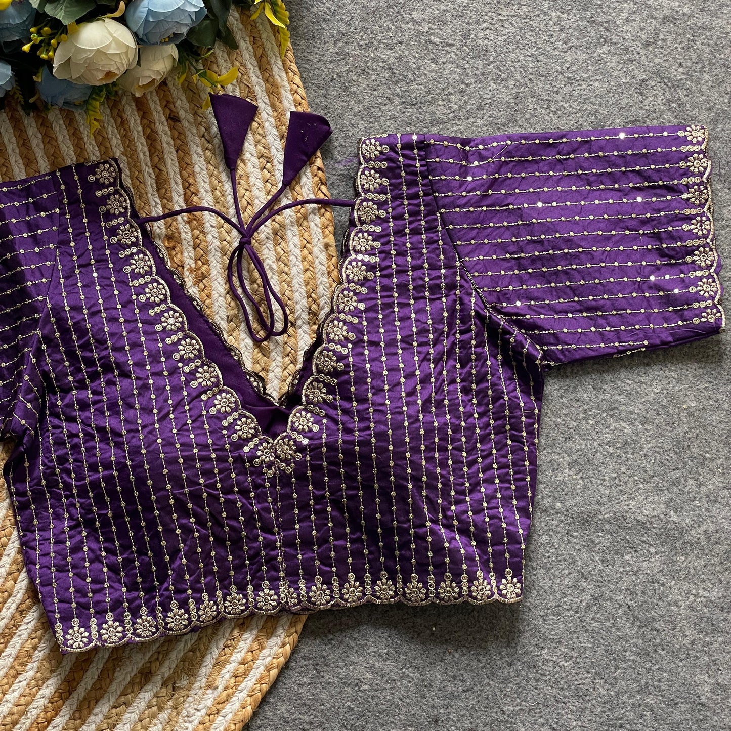 Banarasi silk ready made blouse