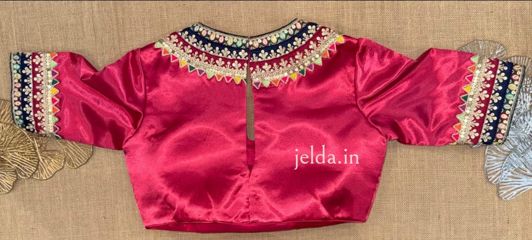 Festive Embroidered Modal Silk Blouse