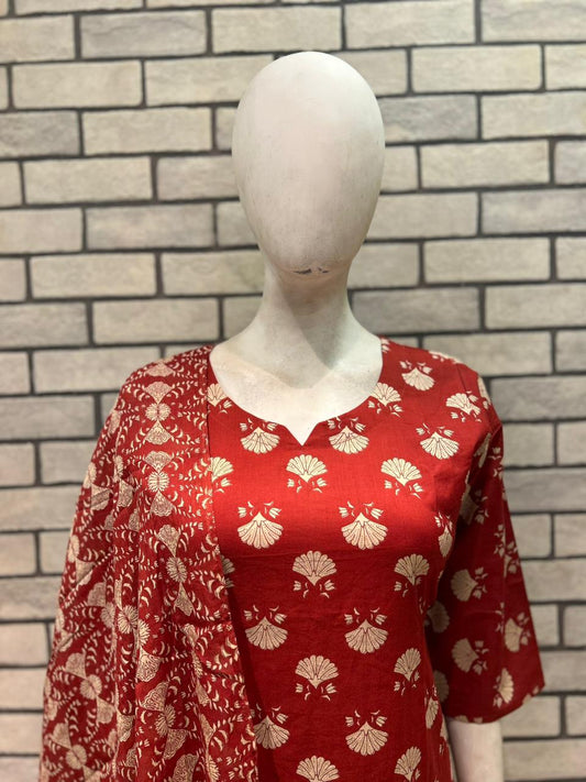Cotton printed salwar suit