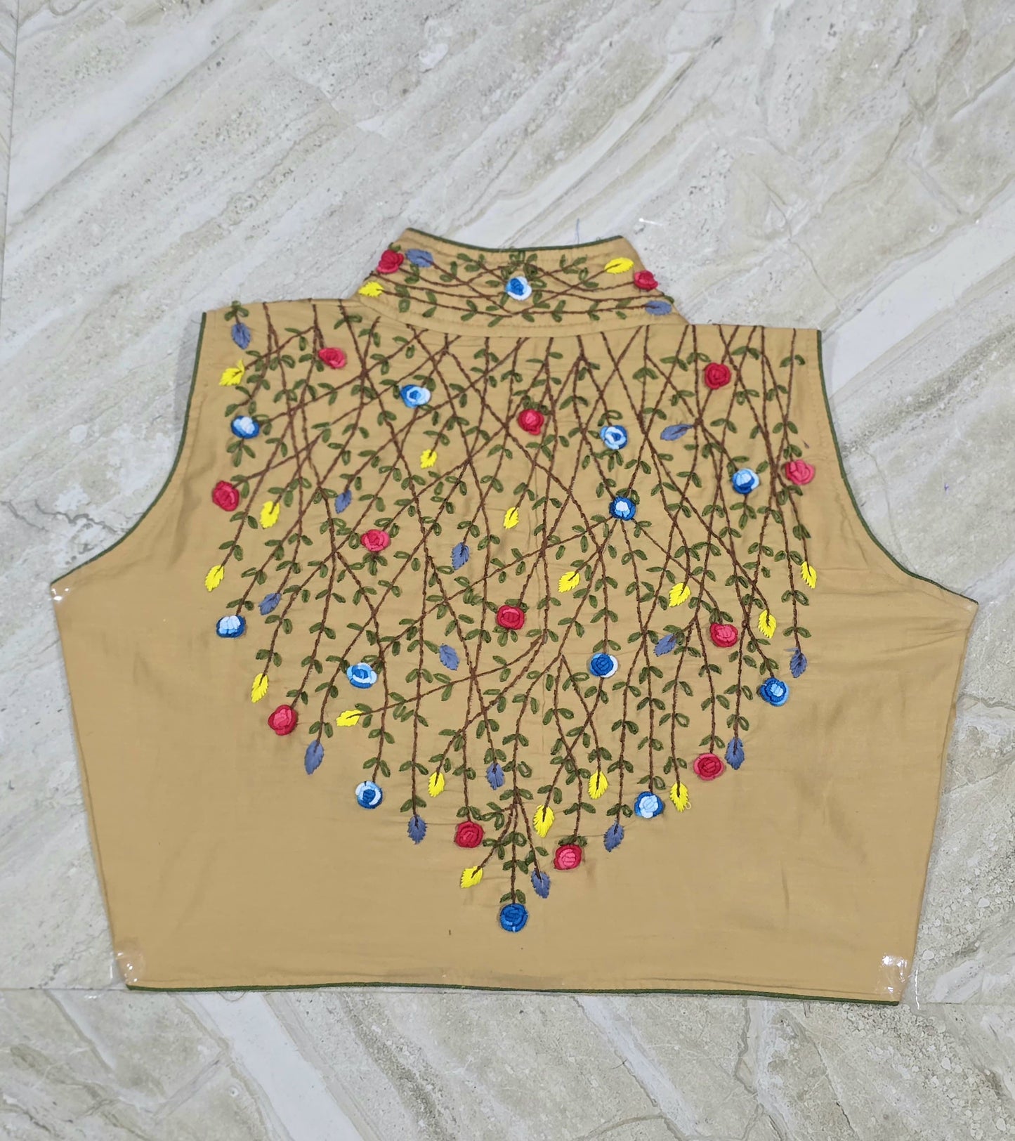 Kantha 3d work ready made blouse