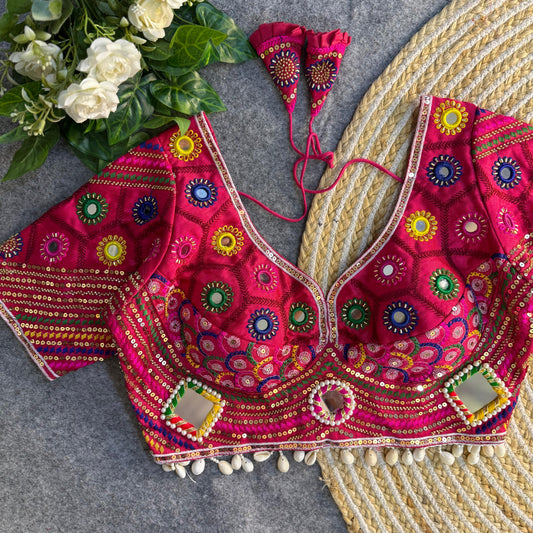 Beautiful Traditional heavy italian silk ready made blouse