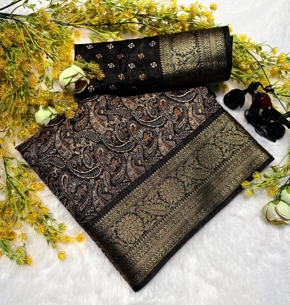 Pure Dola silk with crush all over sarees
