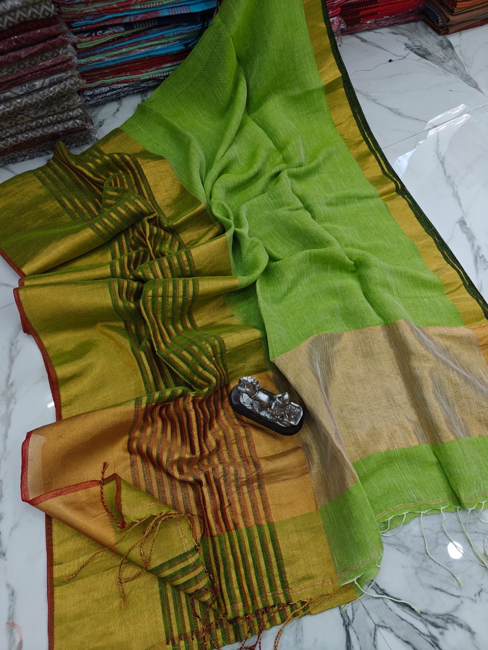 Pure linen by linen saree