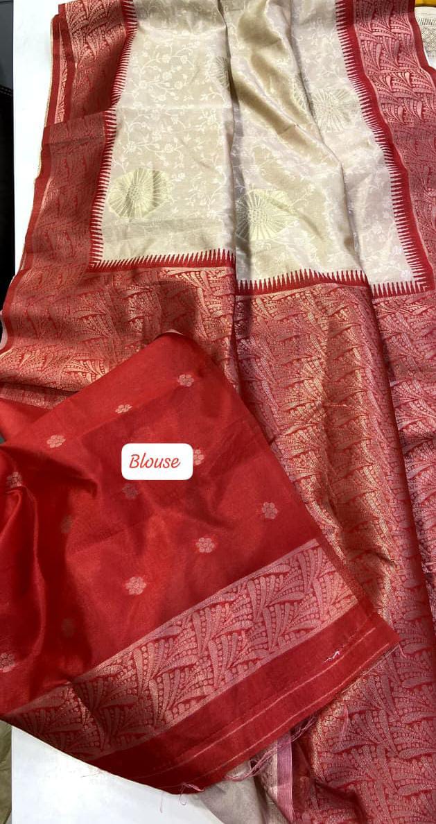 Tusser silk saree