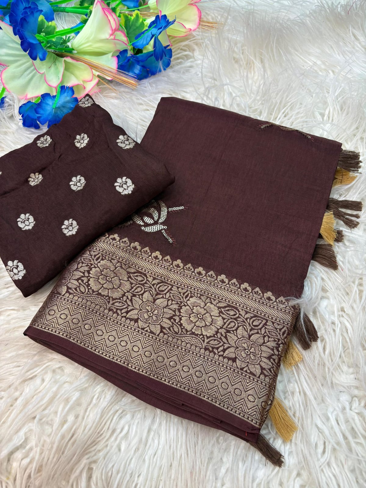 Pure viscose dola saree