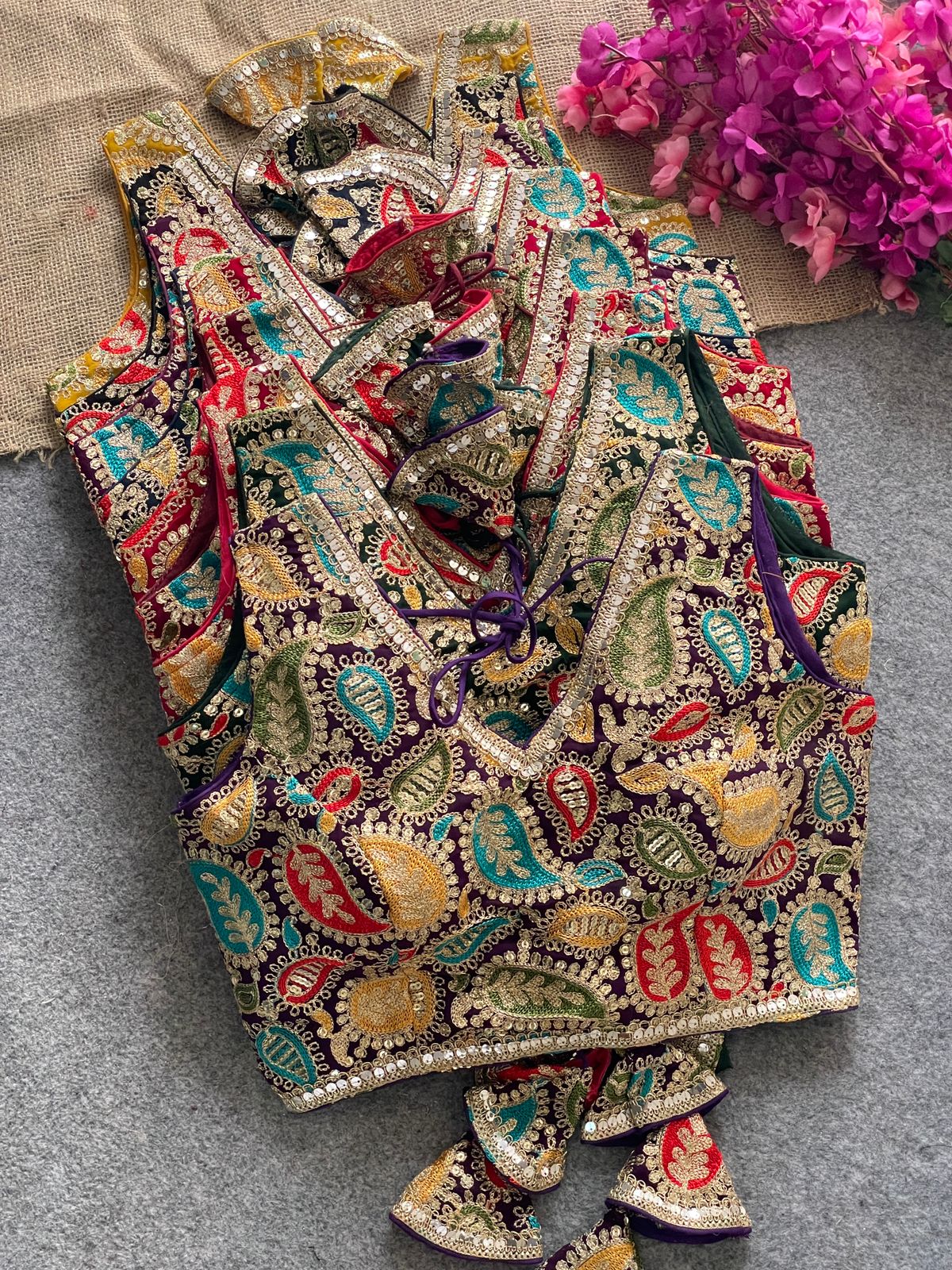 Premium Kashmiri work ready made blouse