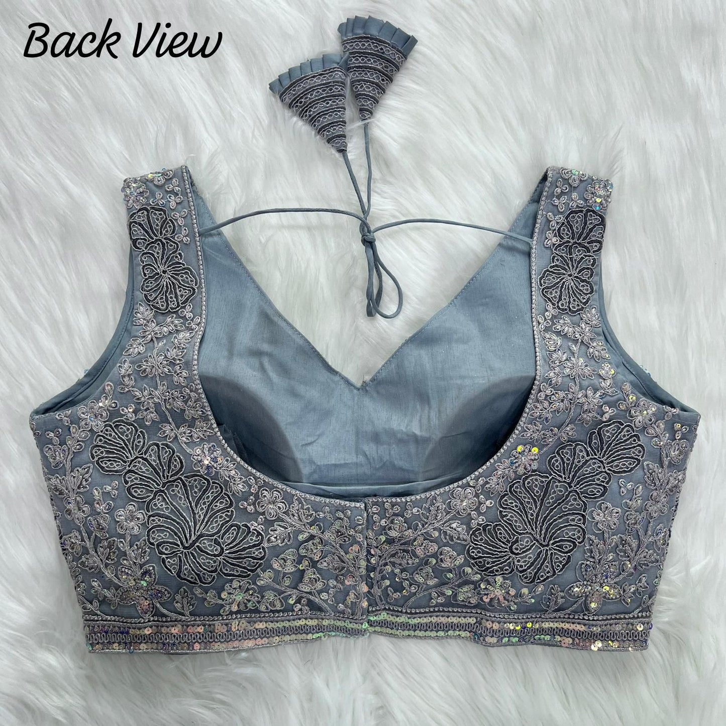 Heavy power net ready made blouse