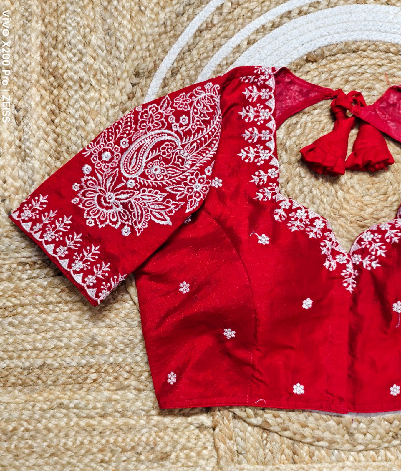 Vichitra silk ready made blouse
