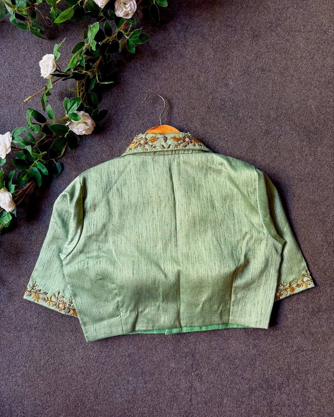 Beautiful handwork all over back and sleeves ready made blouses