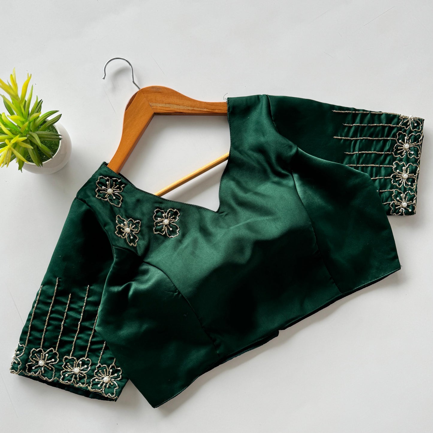 A Beauty Of Golden Handwork All Over - Premium Readymade Blouse