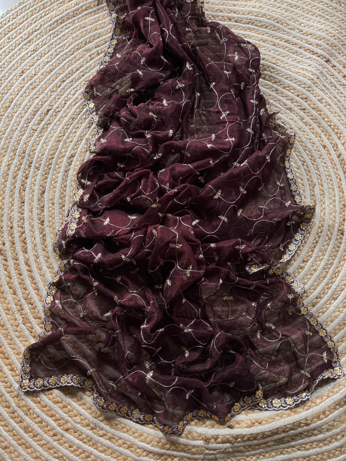 Pure simmer silk saree