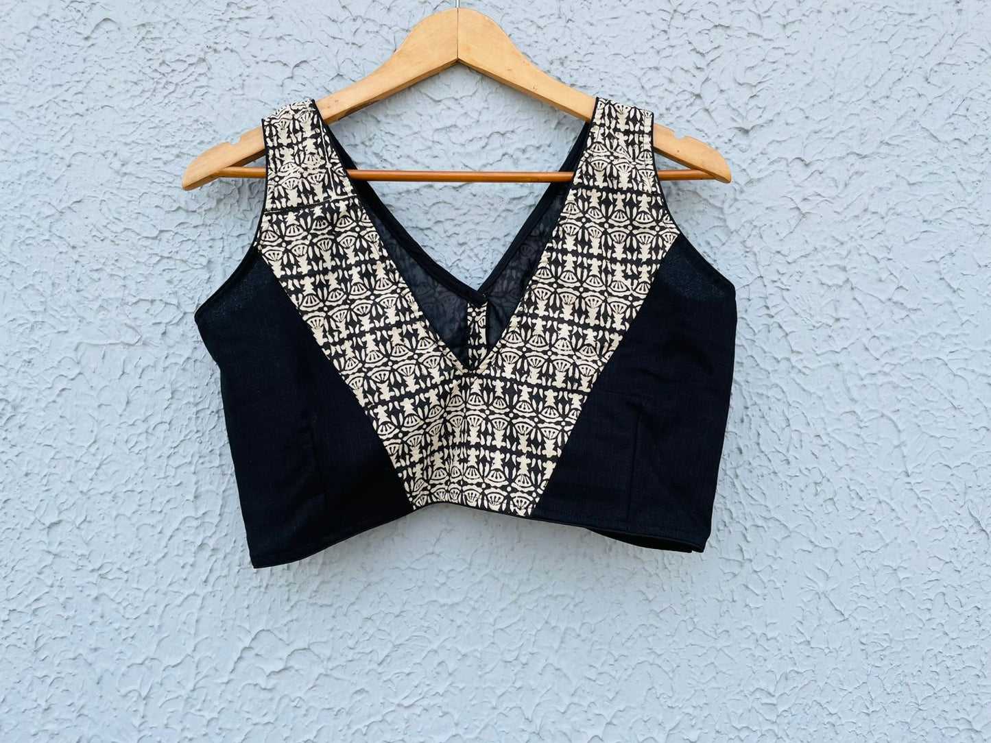 Cotton V Neck Sleeveless - Premium Designer Blouse