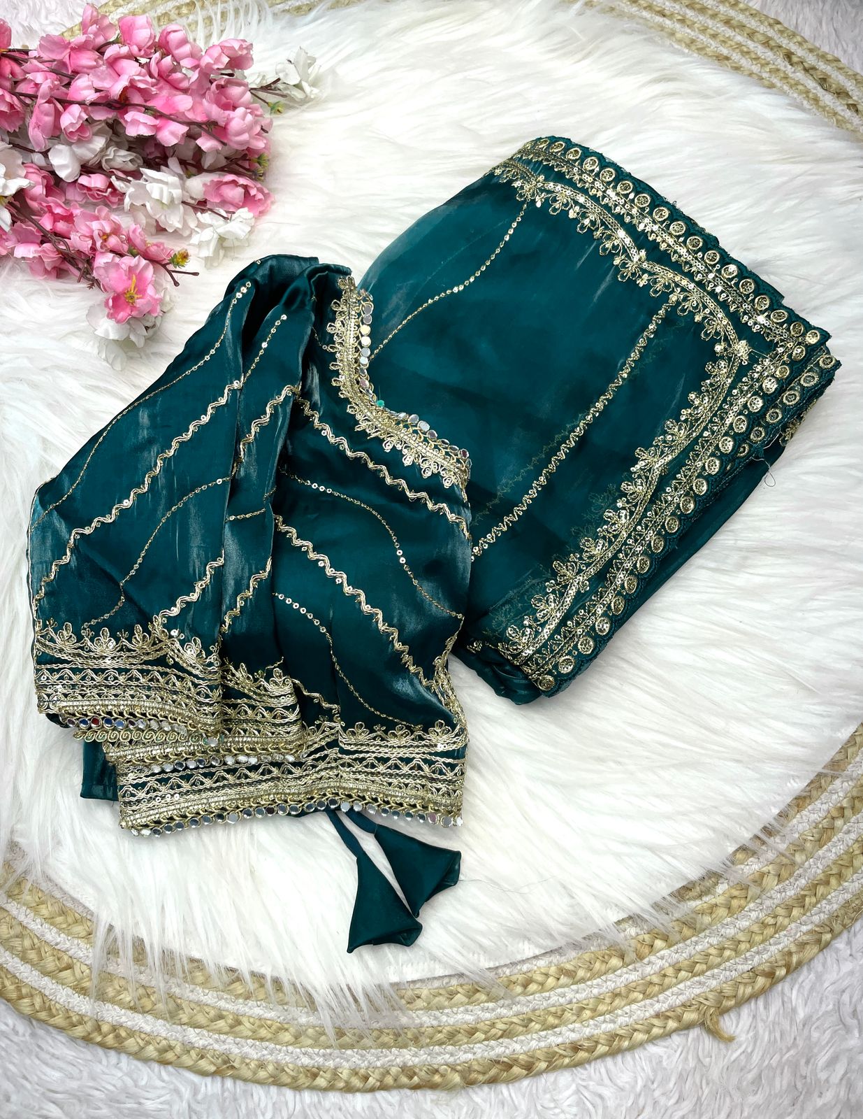 Pure Zimmy Choo Satin Saree