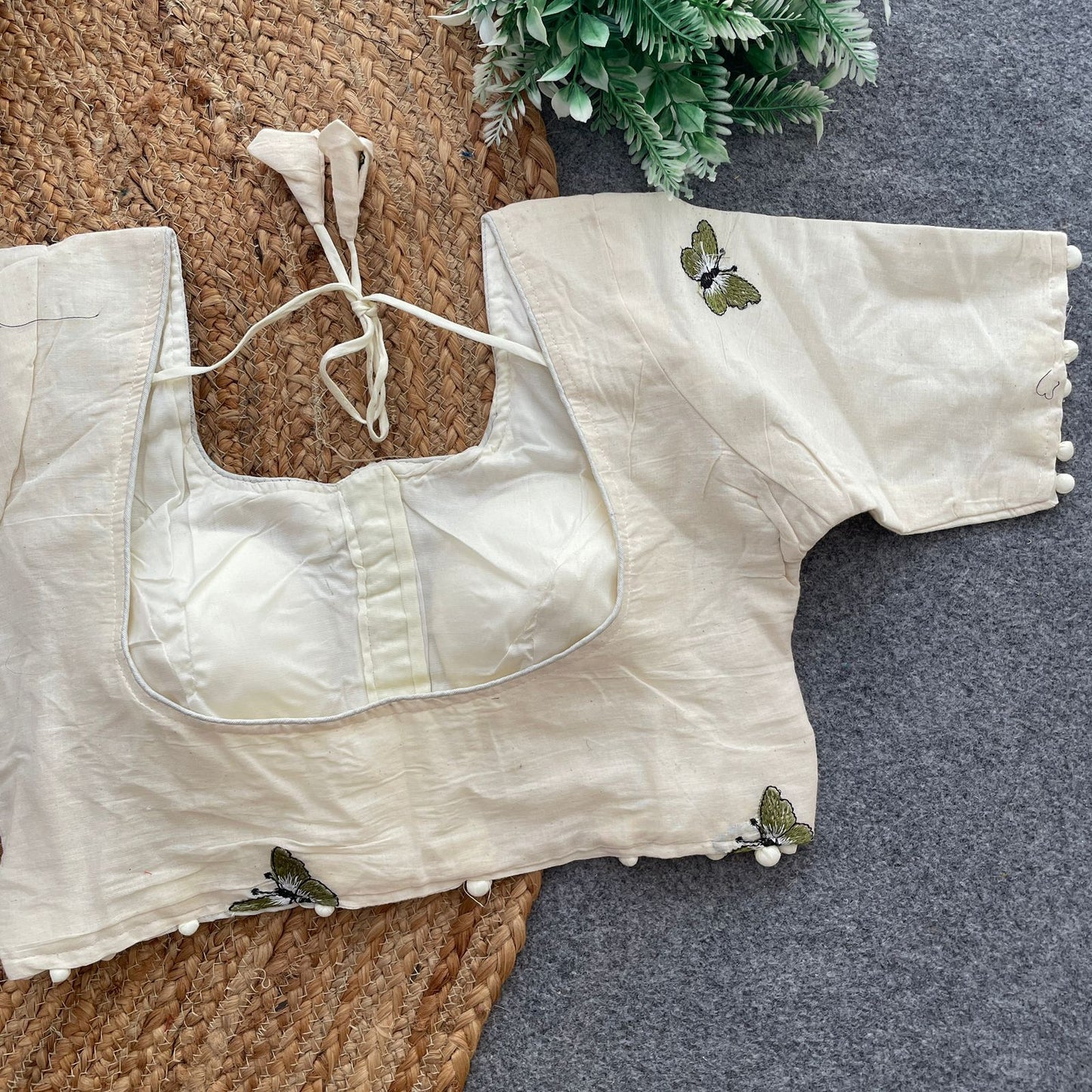 Pure Camric Cotton Diable ready made blouse