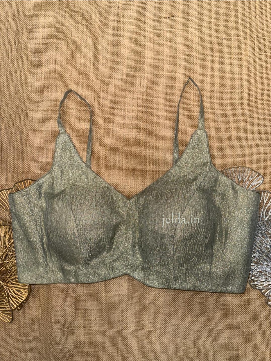 Premium Plain Sleeveless v neck with noodles straps Blouses – Silk Fabric