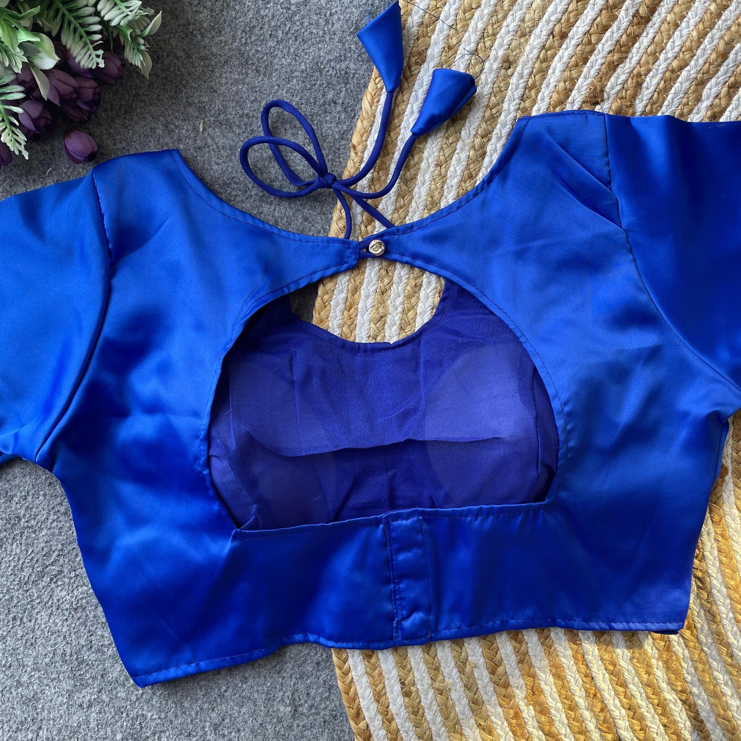 Pure Malai Satin ready made blouse