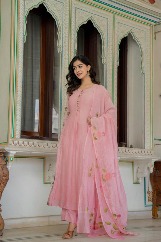 Cotton anarkali salwar suit