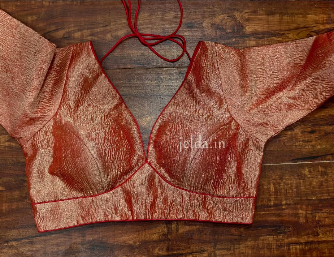 Cruss tissue fabric with sleeve - custom made blouses