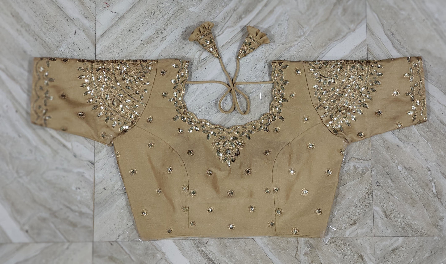 Bridal soft smooth silk ari work ready made blouse