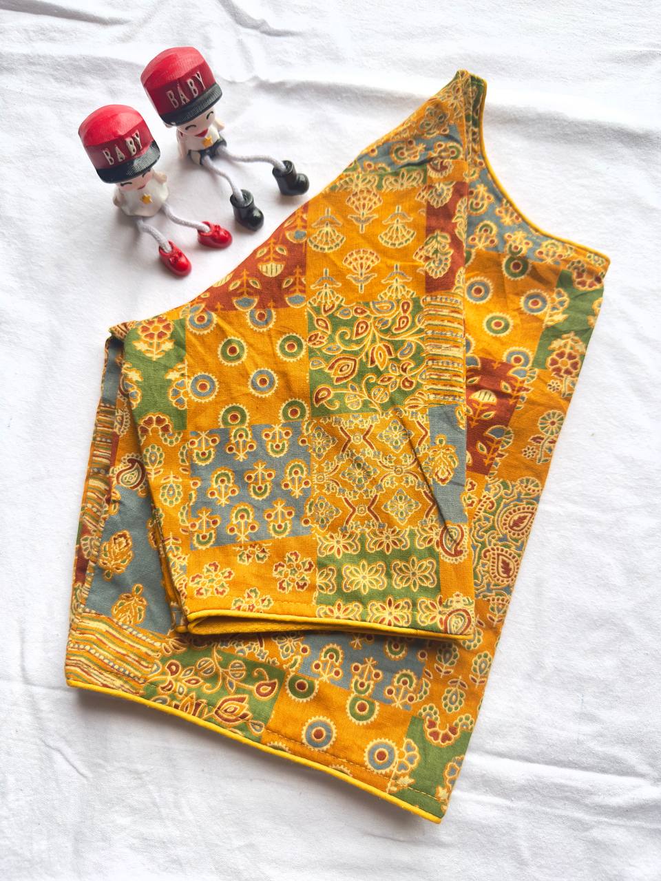 Pure Ajrakh HandBlock Cotton - Premium Readymade Blouse