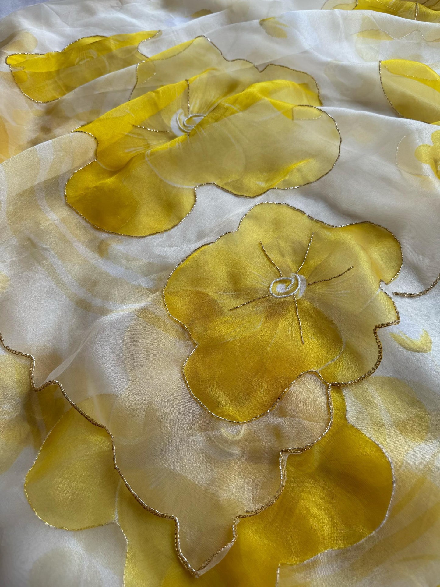 Exclusive elegant launch for fancy light weight Digital handwork Organza saree