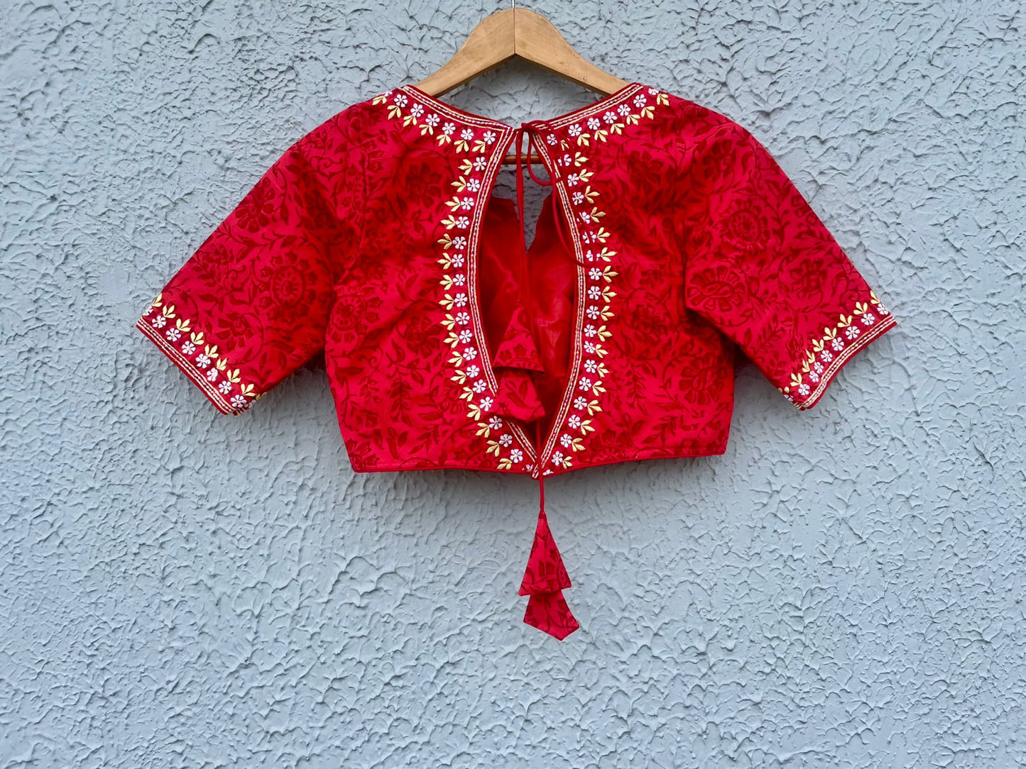 Cotton embroidered designer blouses