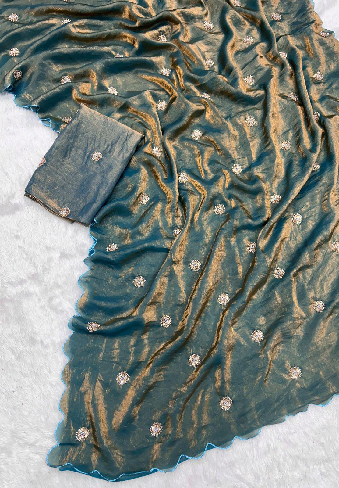 Fandy Sattin saree