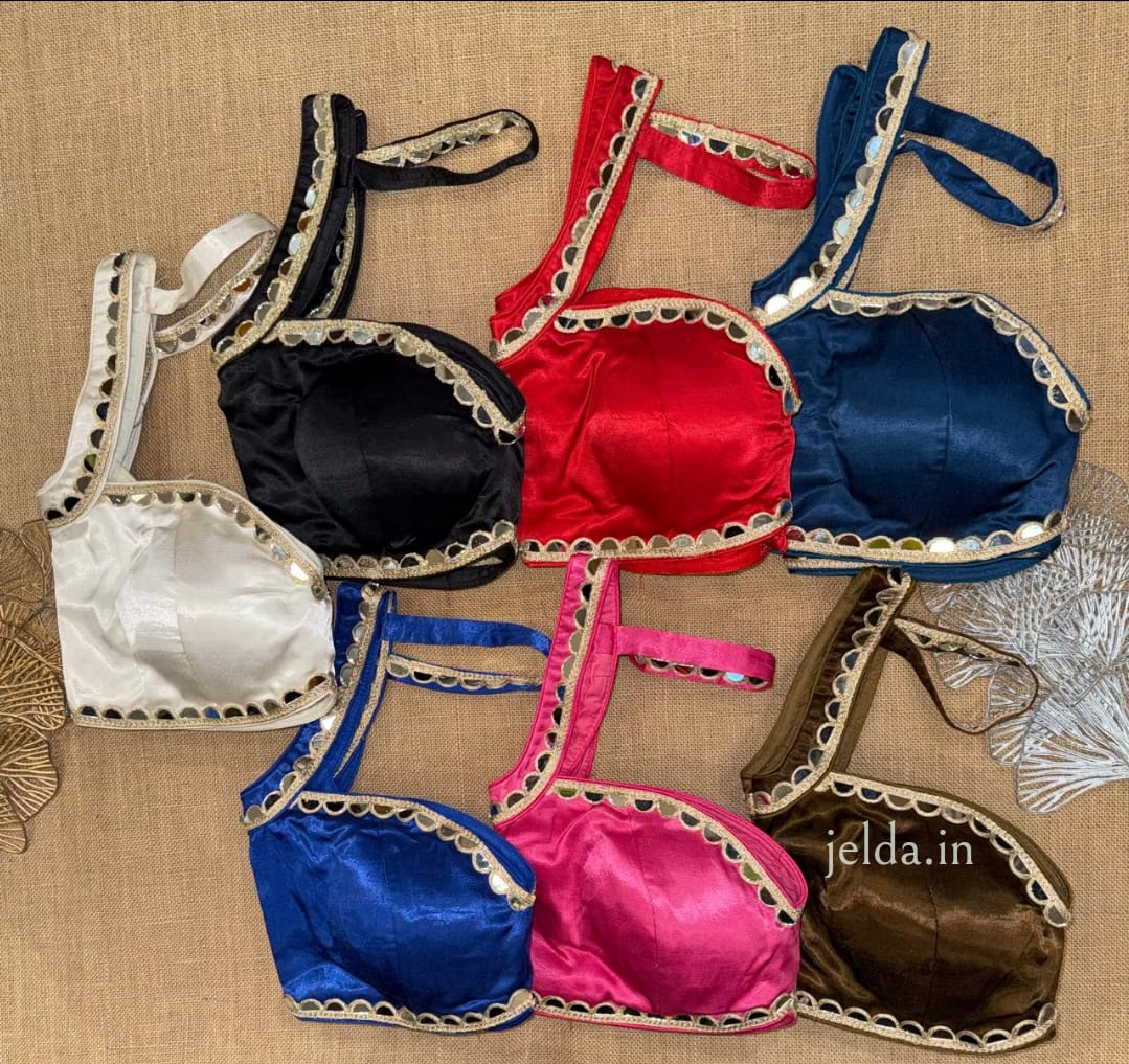 Premium Mirror Work Blouses – Modal Silk Fabric
