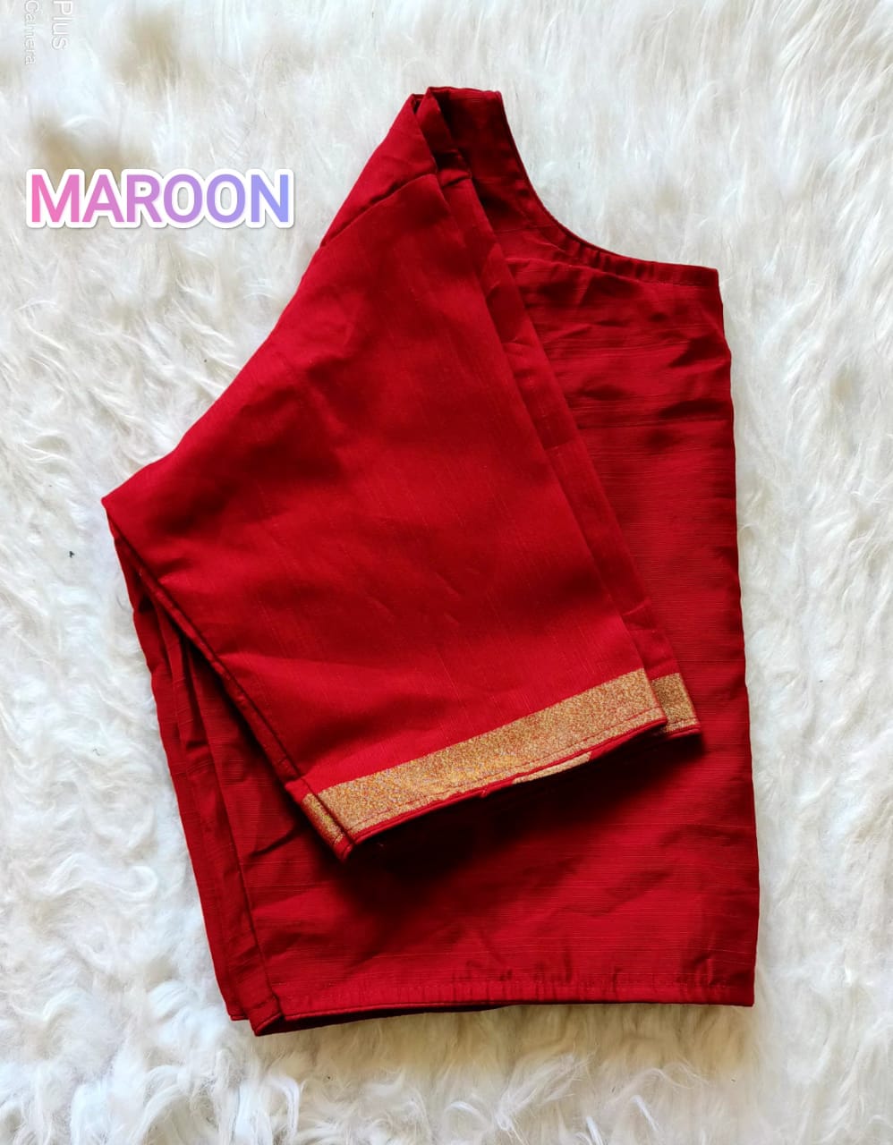 Ghicha silk boat neck ready made blouses