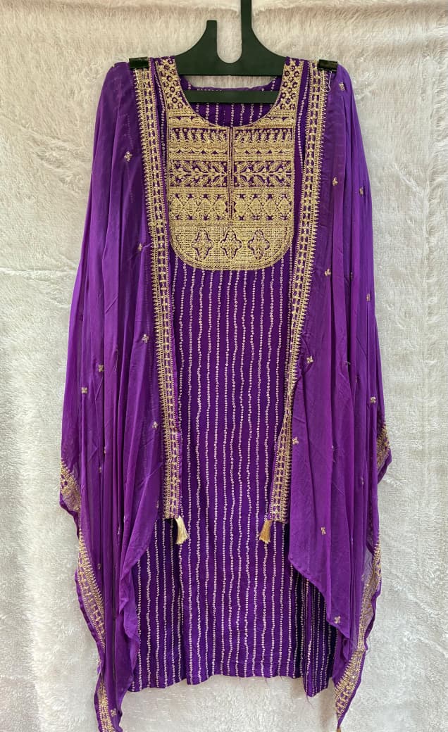 Party wear zari work salwar suit