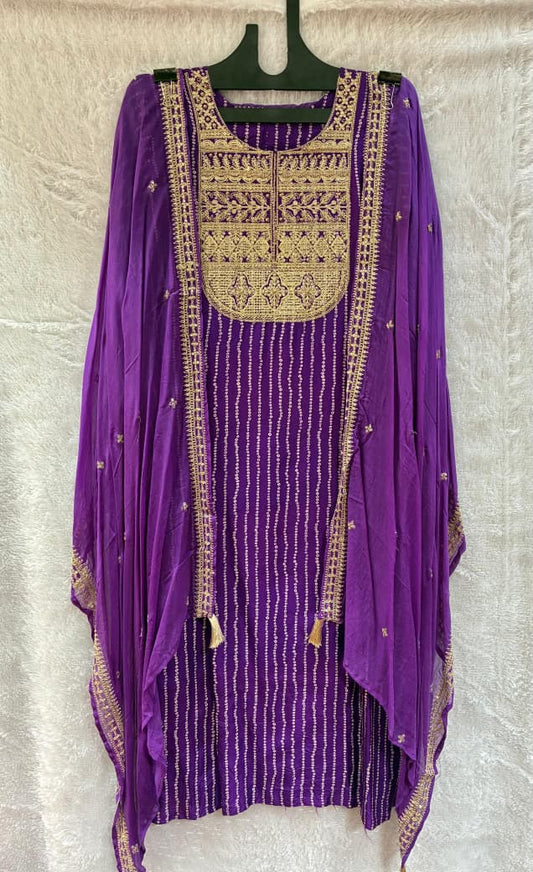 Party wear zari work salwar suit