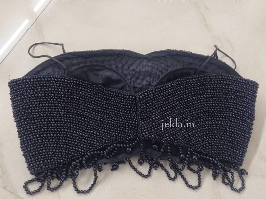 Exclusive pearl work noodles strap - custom made blouses