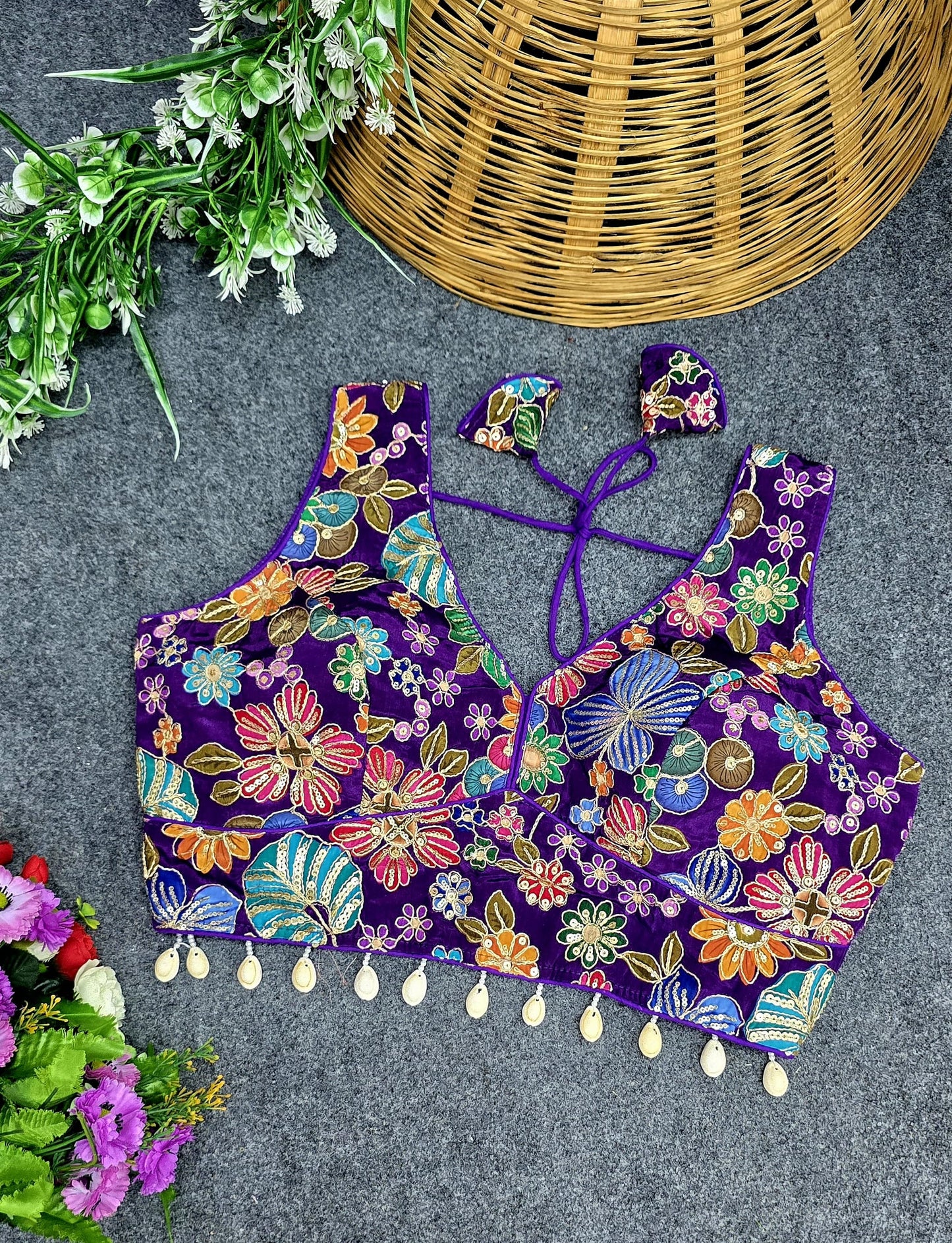 Party wear handwork ready made blouse