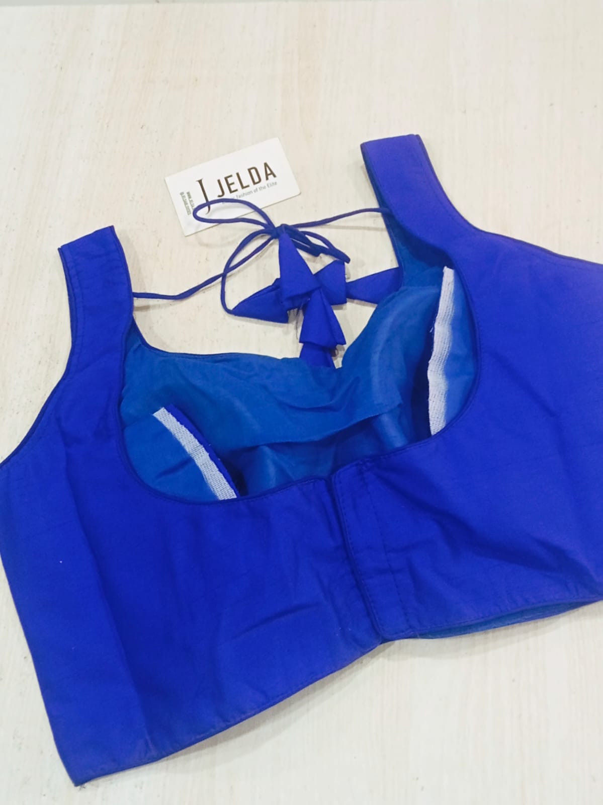 Silk fabric sleeveless ready made blouse