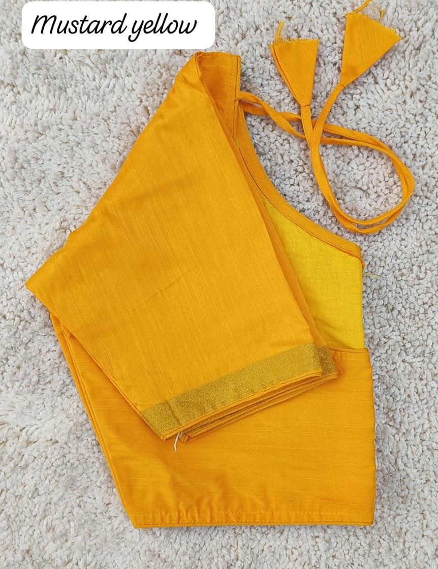 Ghicha silk round neck ready made blouses