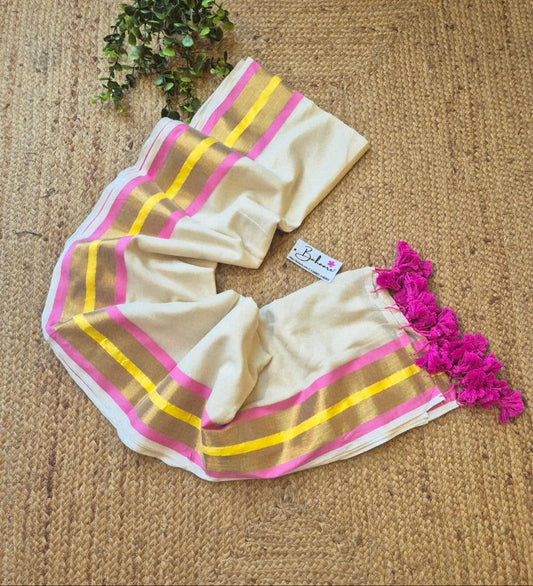 Pure Mul Mul cotton by catton saree
