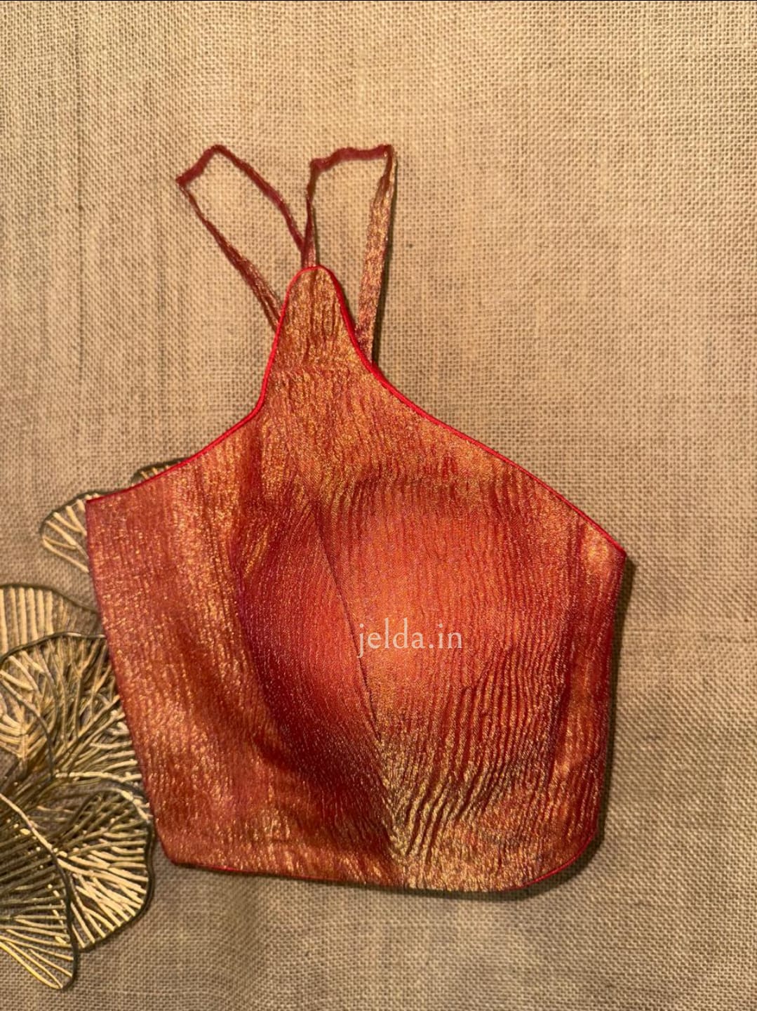 Premium Plain Sleeveless v neck with noodles straps Blouses – Silk Fabric