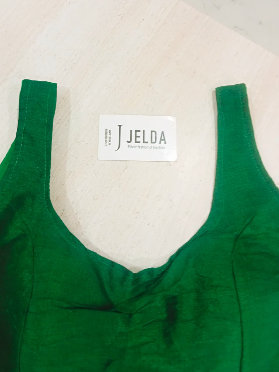 Silk fabric sleeveless ready made blouse