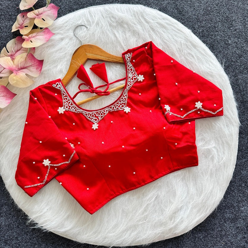 Beautiful Handwork All Over - Premium Readymade Blouse