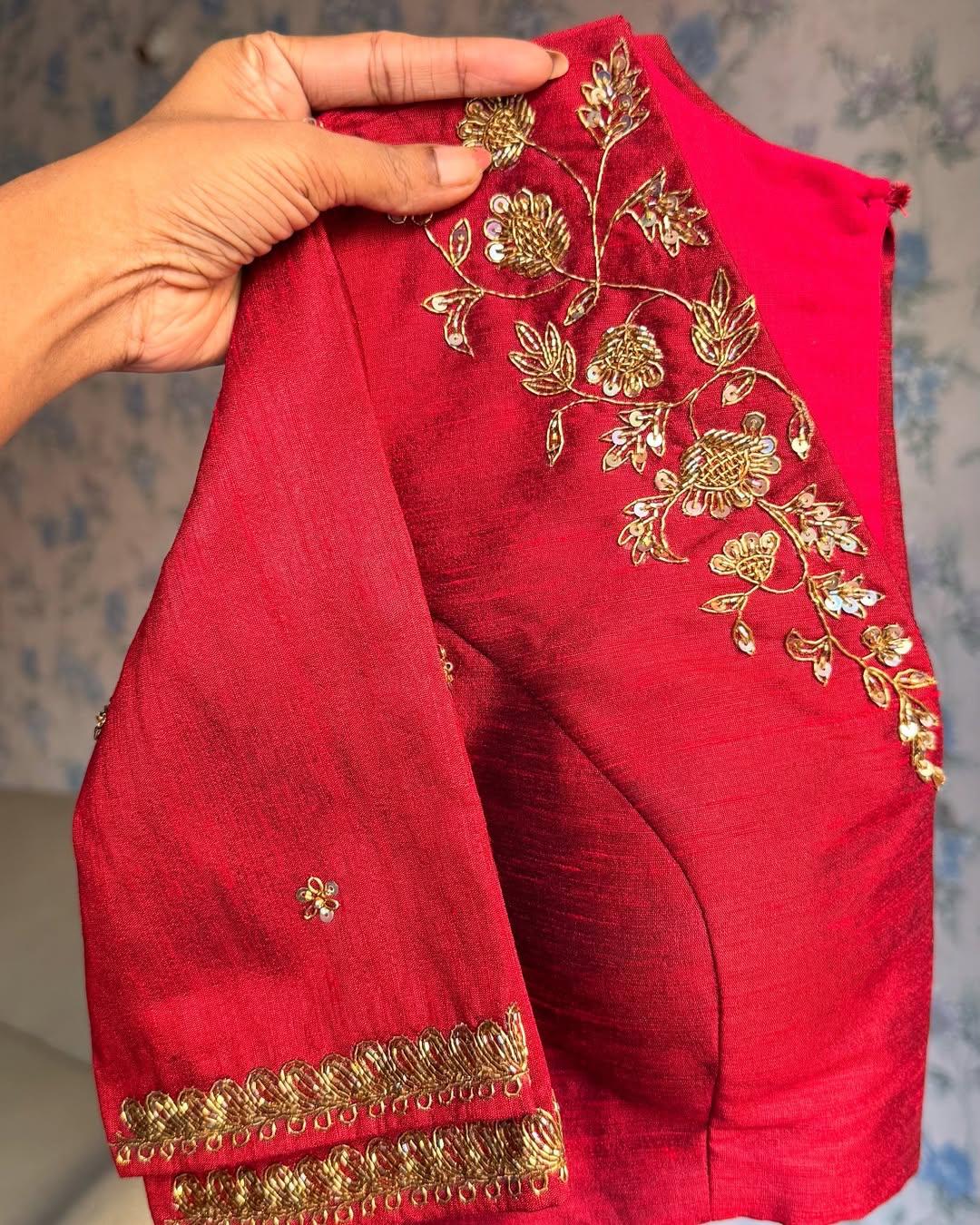 Beautiful handwork all over ready made blouses