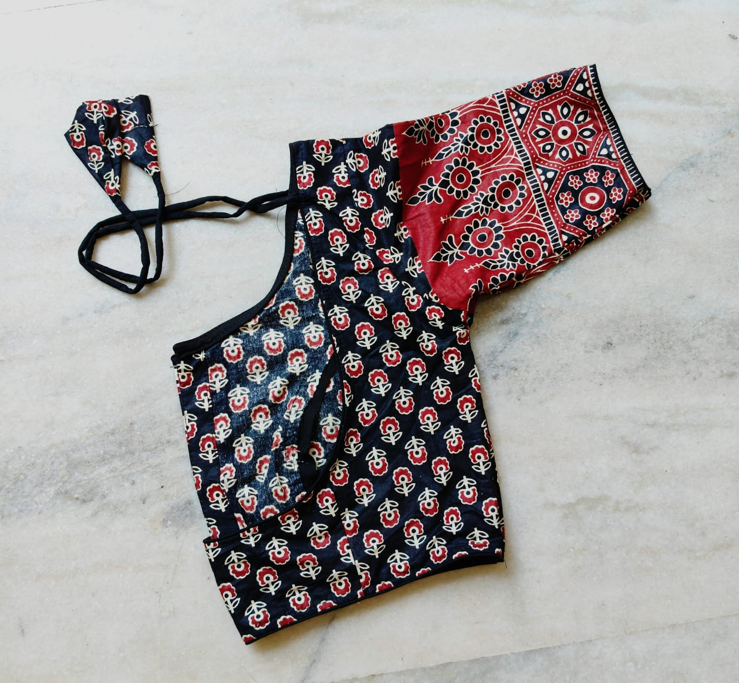 Pure Ajrakh Cotton - Premium Readymade Blouse