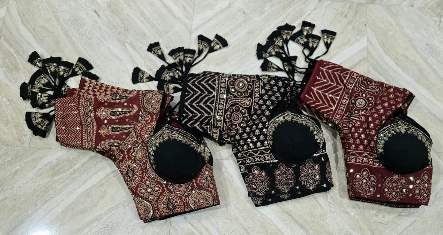 Heavy work all over code sequins momtaj cut - Premium Readymade blouse