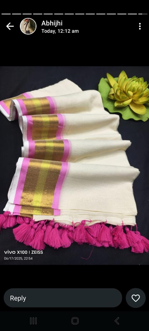 Pure Mul Mul cotton by catton saree