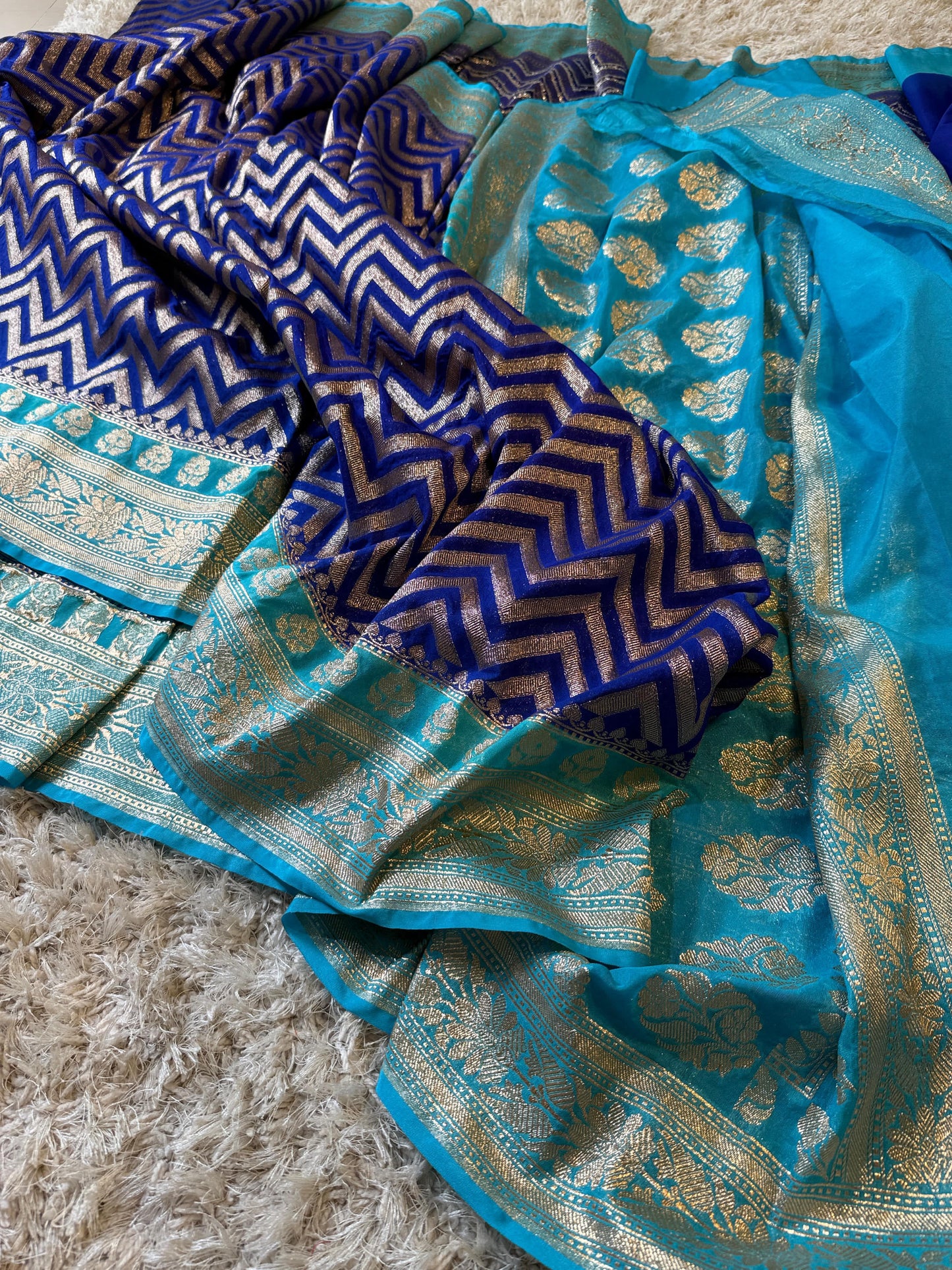 Handloom Banarasi Katan Georgette Silk Saree