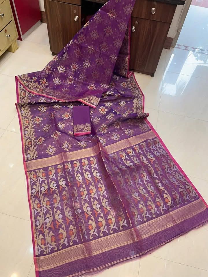 EXCLUSIVE ZARI WORK JAMDANI SAREE