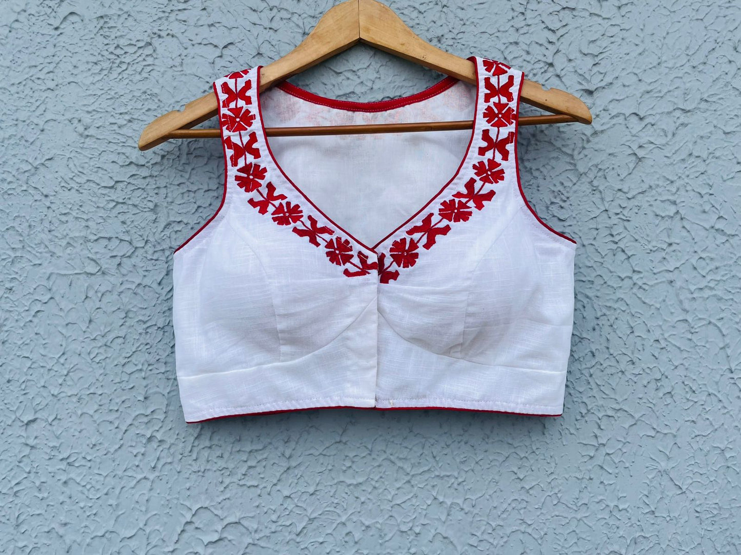 Cotton Embroidery Sleeveless - Premium Designer Blouse