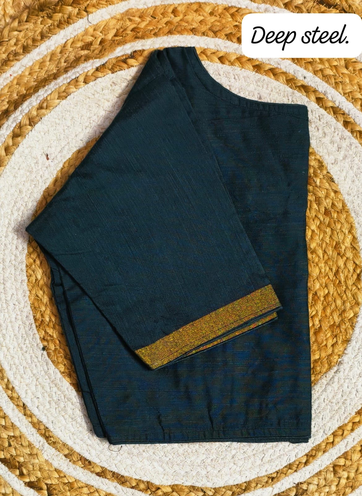 Ghicha silk boat neck ready made blouses